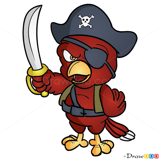 How to Draw Pirate Parrot, Pirates