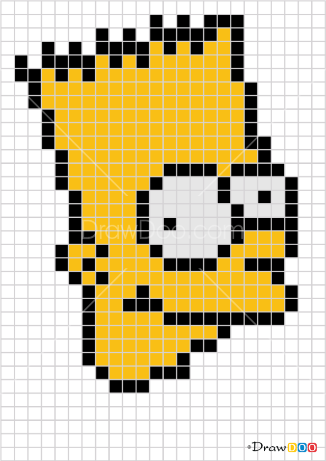 How to Draw Bart Simpson, Pixel Cartoons
