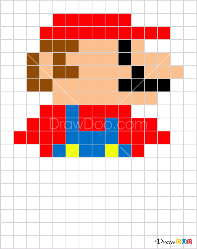 How to Draw Mario, Pixel Cartoons