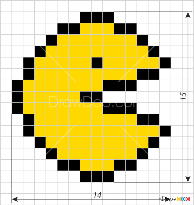 How to Draw Pacman, Pixel Cartoons
