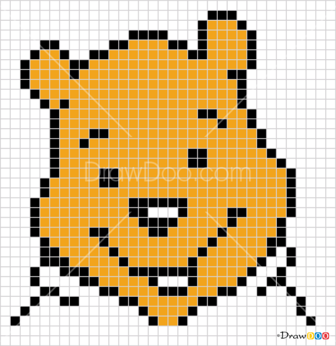 How to Draw Winnie the Pooh, Pixel Cartoons