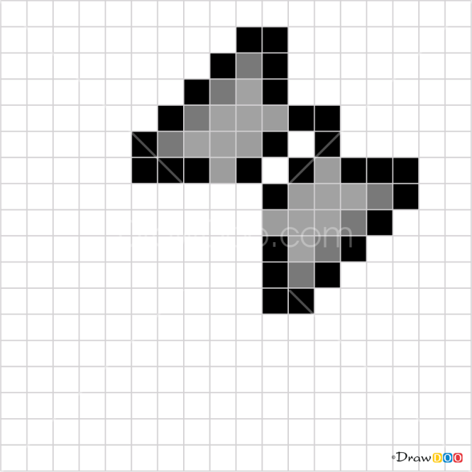 How to Draw Axa, Pixel Minecraft