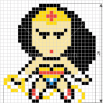 How to Draw Wonderwoman, Pixel Superheroes