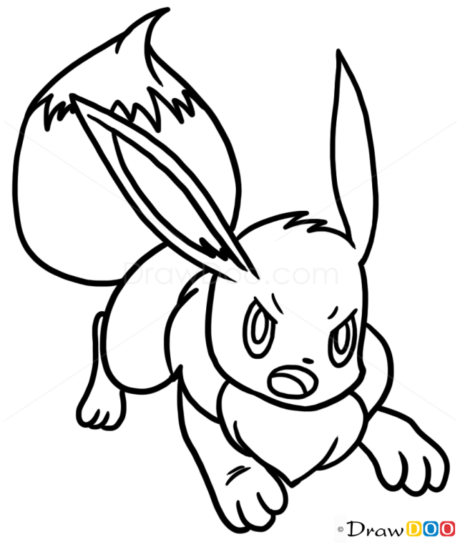 How to Draw Eevee, Pokemons