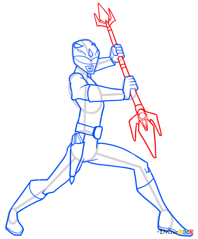 How to Draw Blue Ranger, Power Rangers