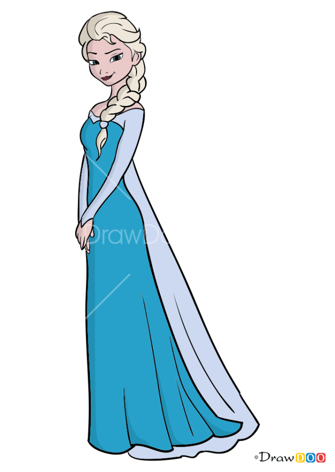How to Draw Elsa, Cartoon Princess