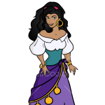 How to Draw Esmeralda, Cartoon Princess