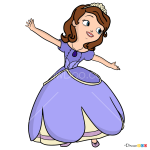 How to Draw Sofia the First, Cartoon Princess