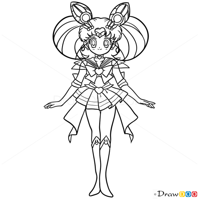 How to Draw Sailor ChibiMoon, Sailor Moon