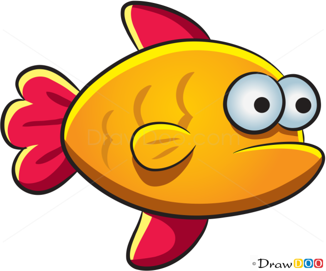 How to Draw Orange Fish, Sea Animals