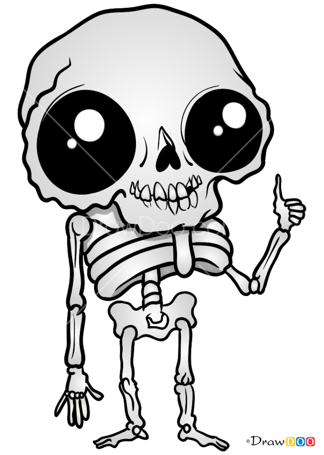 How to Draw Chibi Skeleton, Skeletons
