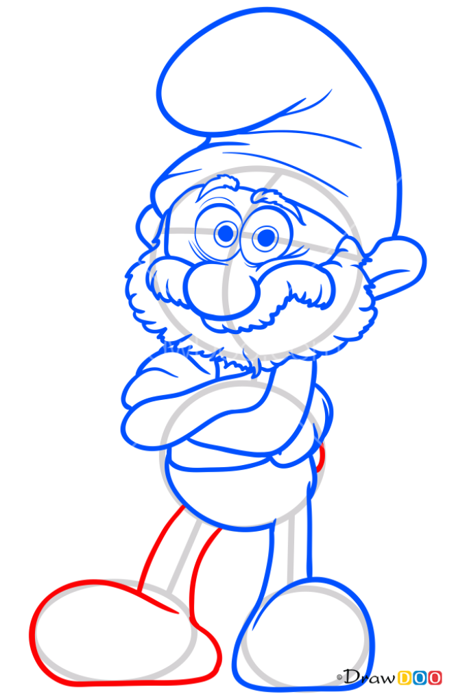 How to Draw Papasmurf, Smurfs