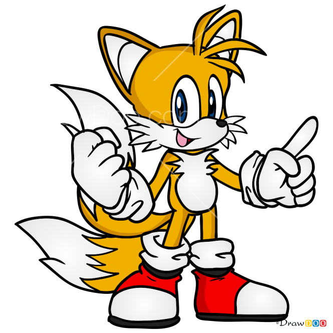 How to Draw Miles Tails Prower, Sonic the Hedgehog