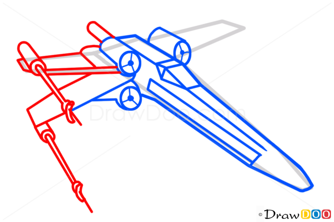 How to Draw X-Wing, Star Wars, Spaceships