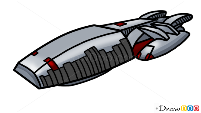How to Draw Battlestar Galactica, Spaceships