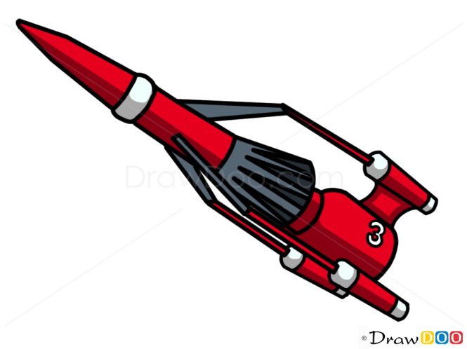 How to Draw Thunderbird 3, Thunderbirds, Spaceships
