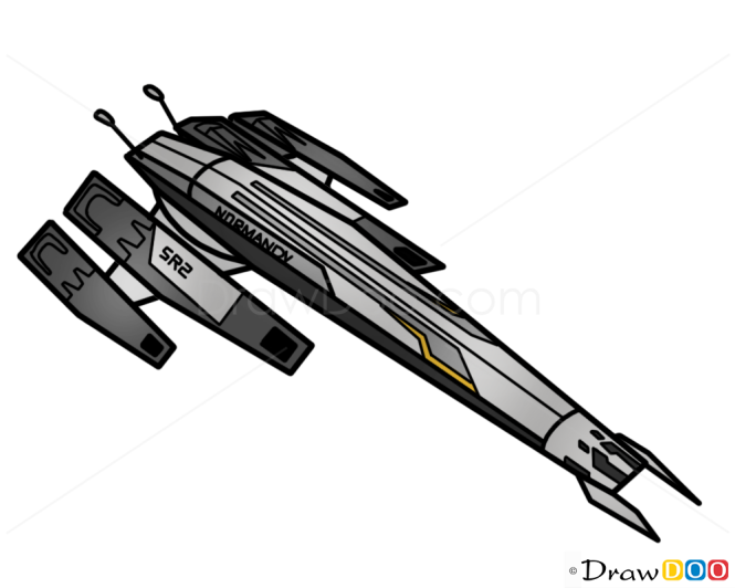 How to Draw Normandy, Mass Effect, Spaceships
