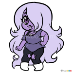How to Draw Chibi Amethyst, Steven Universe