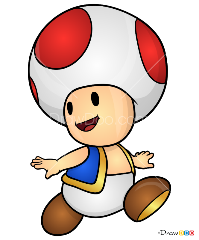 How to Draw Toad, Super Mario