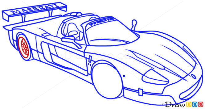 How to Draw Maserati MC12, Supercars