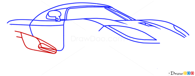 How to Draw Koenigsegg CC8S, Supercars