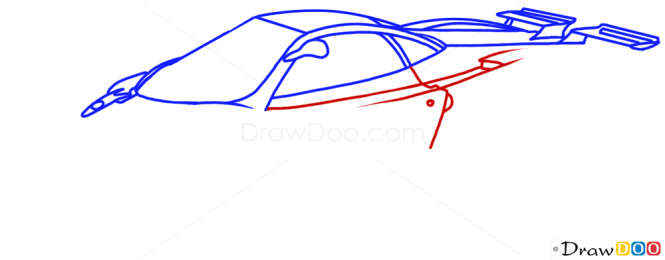 How to Draw Pagani Zonda C12, Supercars