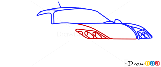 How to Draw Noble M600, Supercars