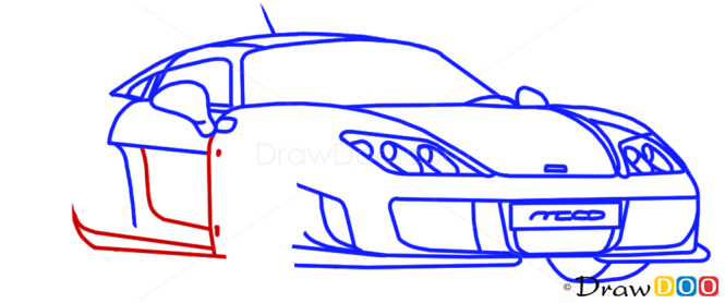 How to Draw Noble M600, Supercars