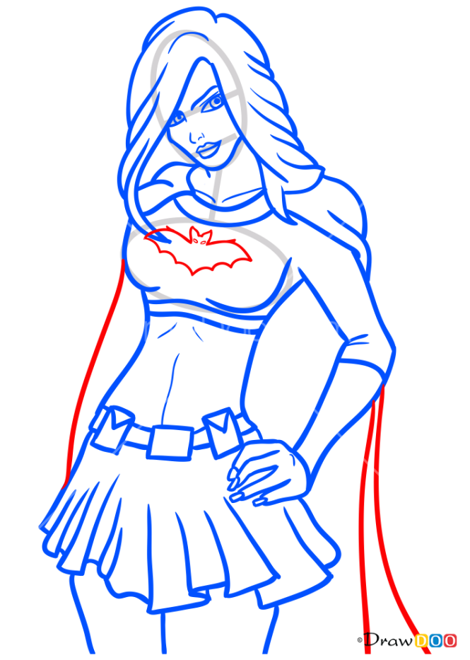 How to Draw Bat Girl, Superheroes Women