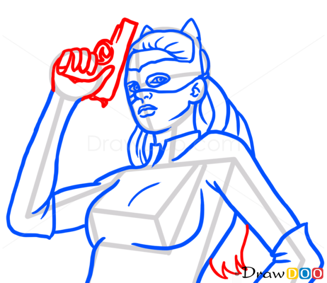 How to Draw Cat woman, Superheroes