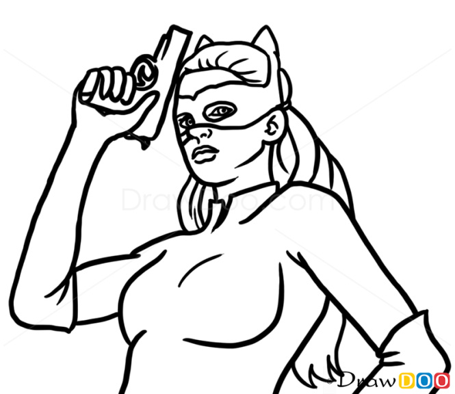 How to Draw Cat woman, Superheroes