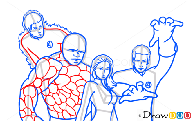 How to Draw Phantastic Four, Superheroes