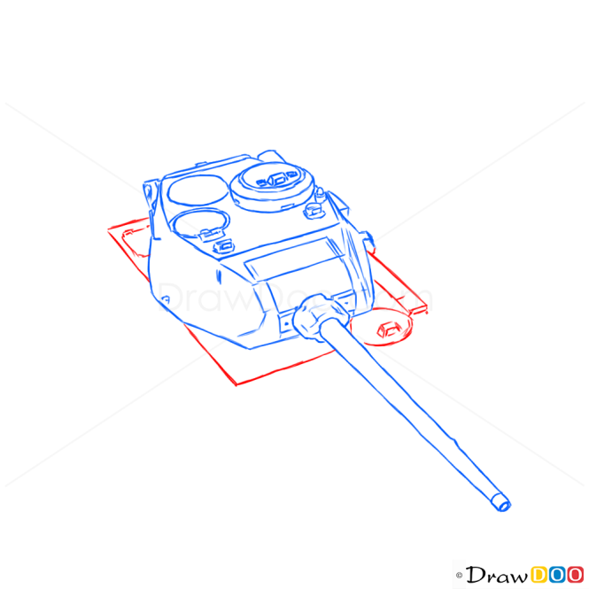 How to Draw Medium Tank, T-44, Tanks