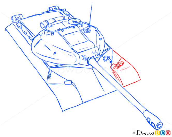 How to Draw Heavy Tank, IS-3, Tanks