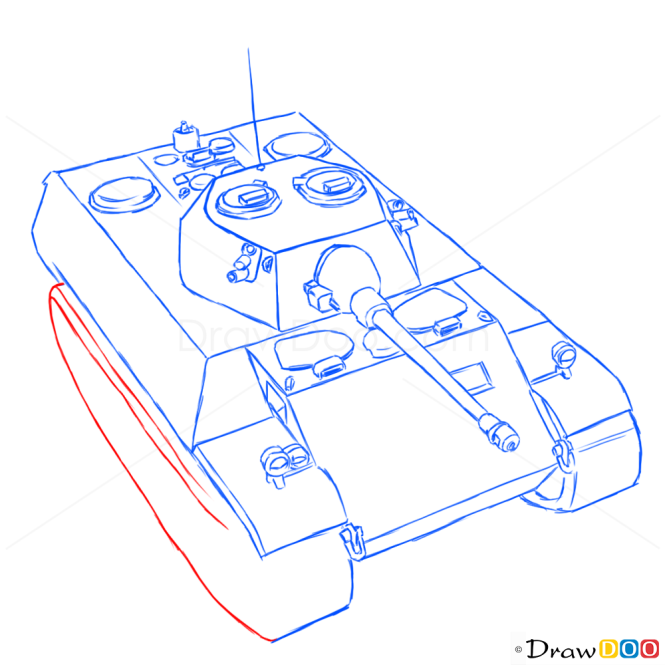 How to Draw Light Tank, VK 1602 Leopard, Tanks