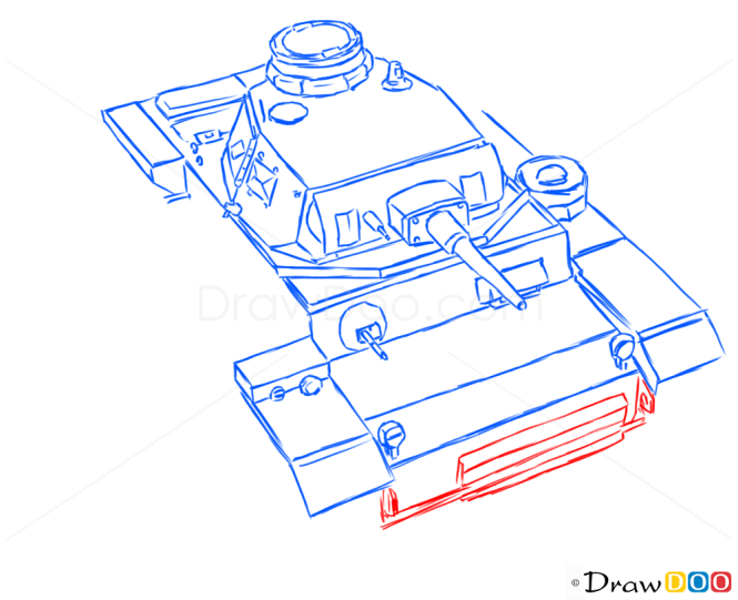 How to Draw Medium Tank, PzKpfw III, Tanks