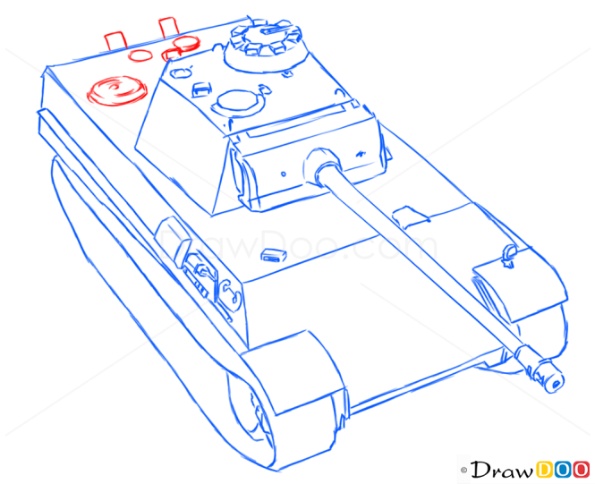 How to Draw Medium Tank, Panter, Tanks