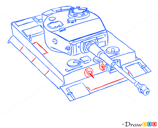 How to Draw Heavy Tank, Tiger I, Tanks