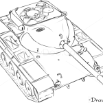 How to Draw Medium Tank, T69, Tanks