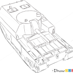 How to Draw Assault Gun, FV3805, Tanks