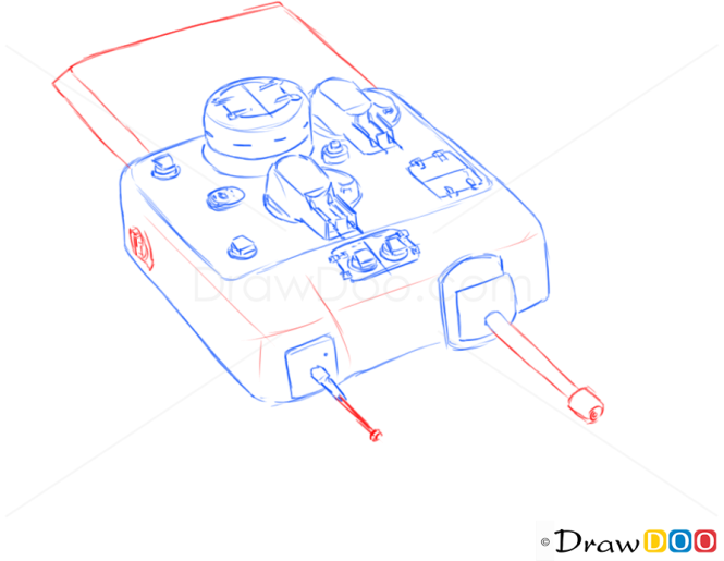 How to Draw Assault Gun, AT8, Tanks