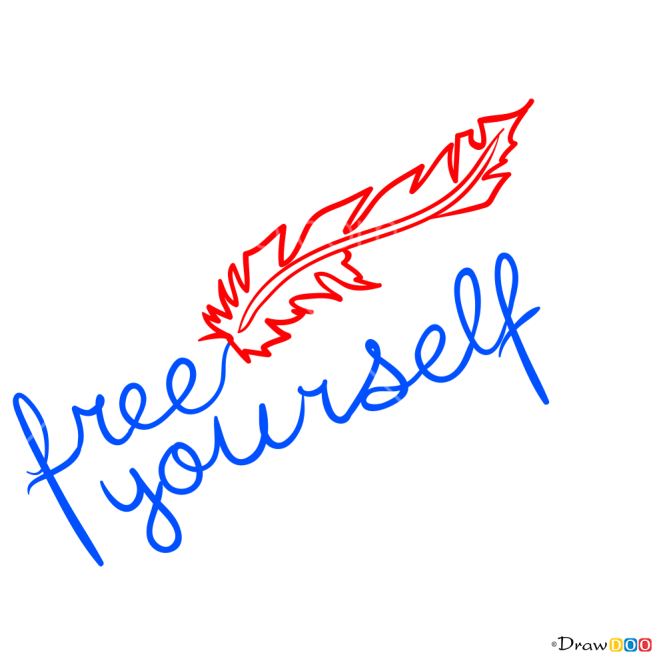 How to Draw Free Yourself, Tattoo Fonts