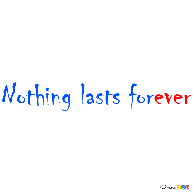 How to Draw Nothing Lasts Forever, Tattoo Fonts