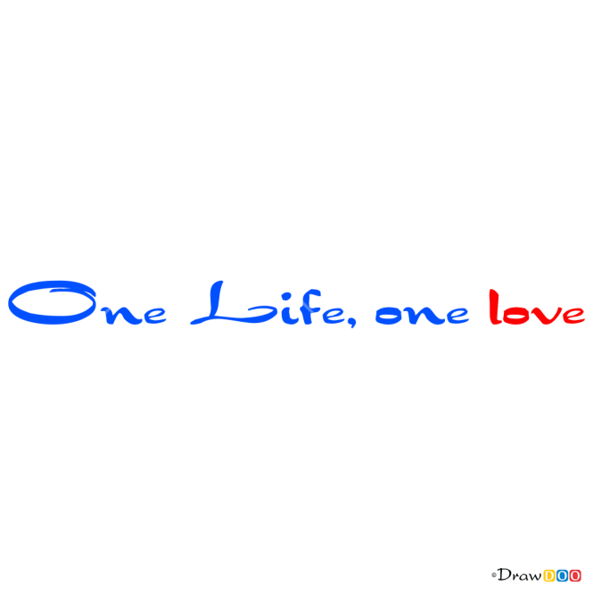 How to Draw One Life, One Love, Tattoo Fonts