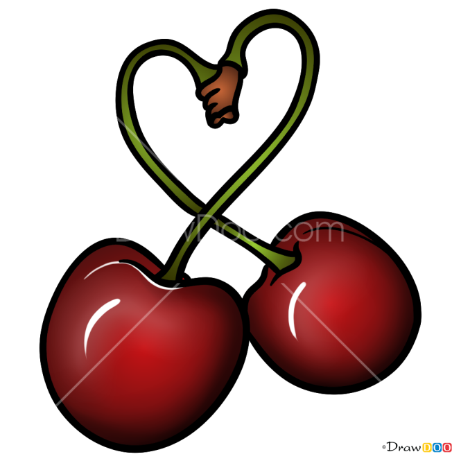 How to Draw Cherry, Tattoo Old School