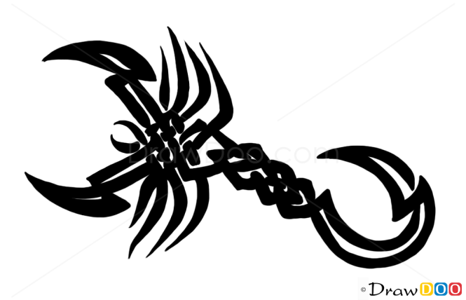 How to Draw Scorpion, Tattoo Designs