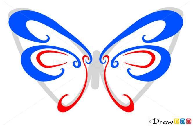 How to Draw Butterfly Easy, Tattoo Designs