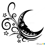How to Draw Moon, Tattoo Designs