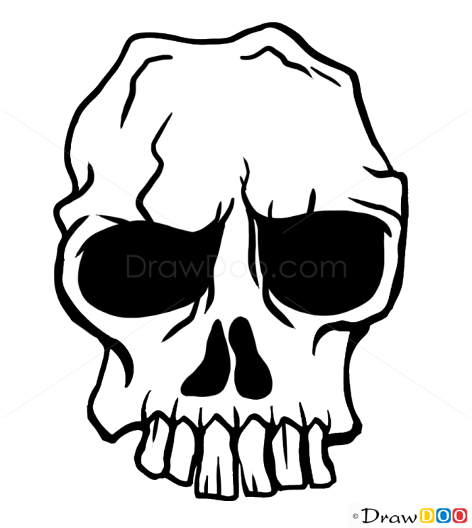 How to Draw Scary Skull, Tattoo Skulls