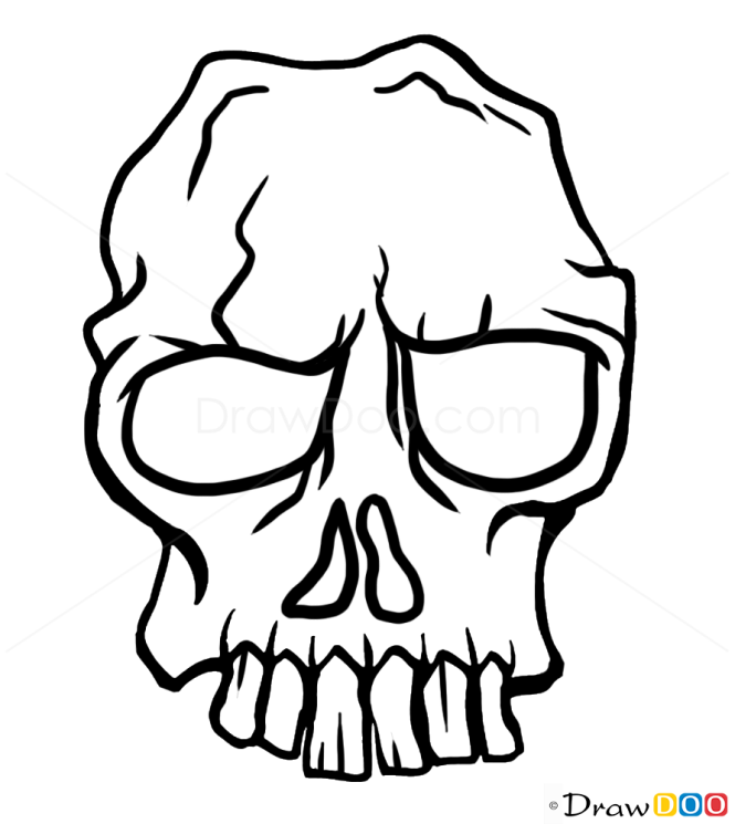 How to Draw Scary Skull, Tattoo Skulls